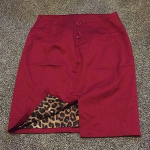 Beautiful Express Deep Red Skirt